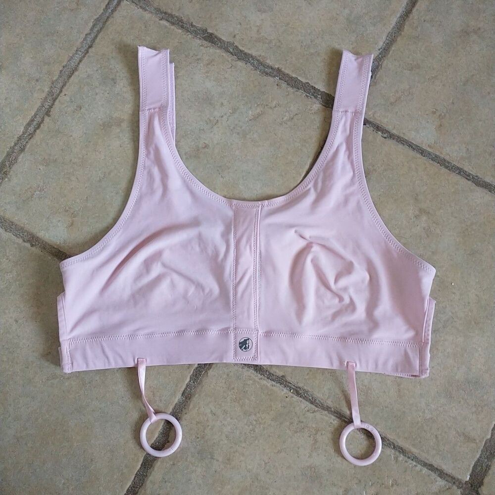Masthead Surgical Bra L Elizabeth Pink Style 042 Front Closure Adjustable
